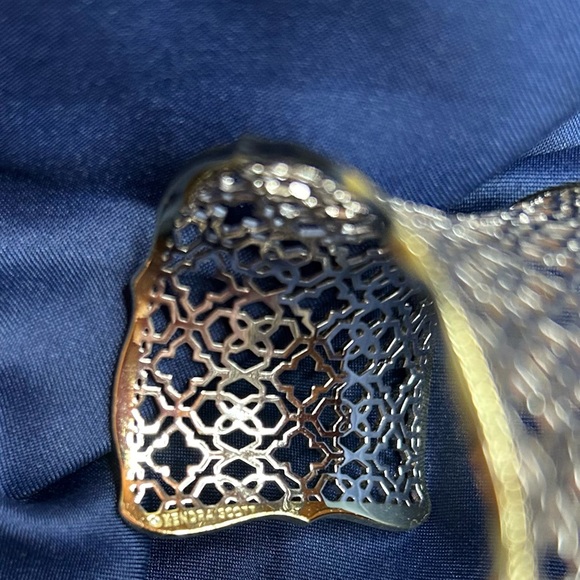 Kendra Scott Candice Gold Cuffe Bracelet in Silver Filigree Mix - Picture 4 of 7